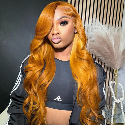 Hot Star 180% Density Customized Ginger Cuppa Colored 5x5 13x6 Lace Closure Front Wig  6x4 Ready Go Human Hair Wigs