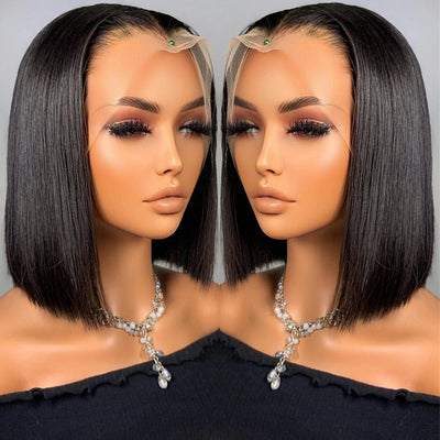 Hot Star 180% Density BOB 13x6 Lace Front Wig 6x4 Lace Glueless Ready To Go Human Hair Wigs Straight Hair