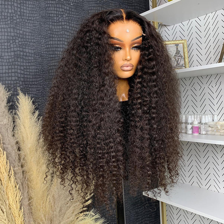 Hot Star HD Transparent 5x5 13x6 Lace Front Closure Human Hair Wigs Kinky Curly