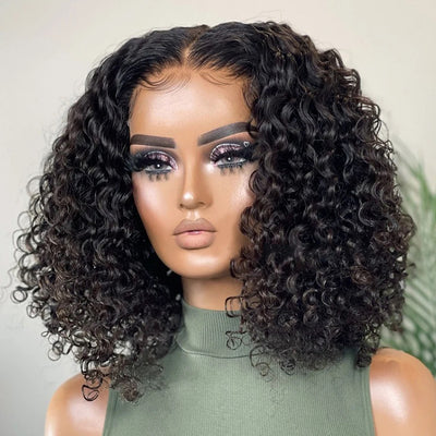 Hot Star 4x6 Glueless Lace Closure Curly Put On And Go Human Hair Wigs