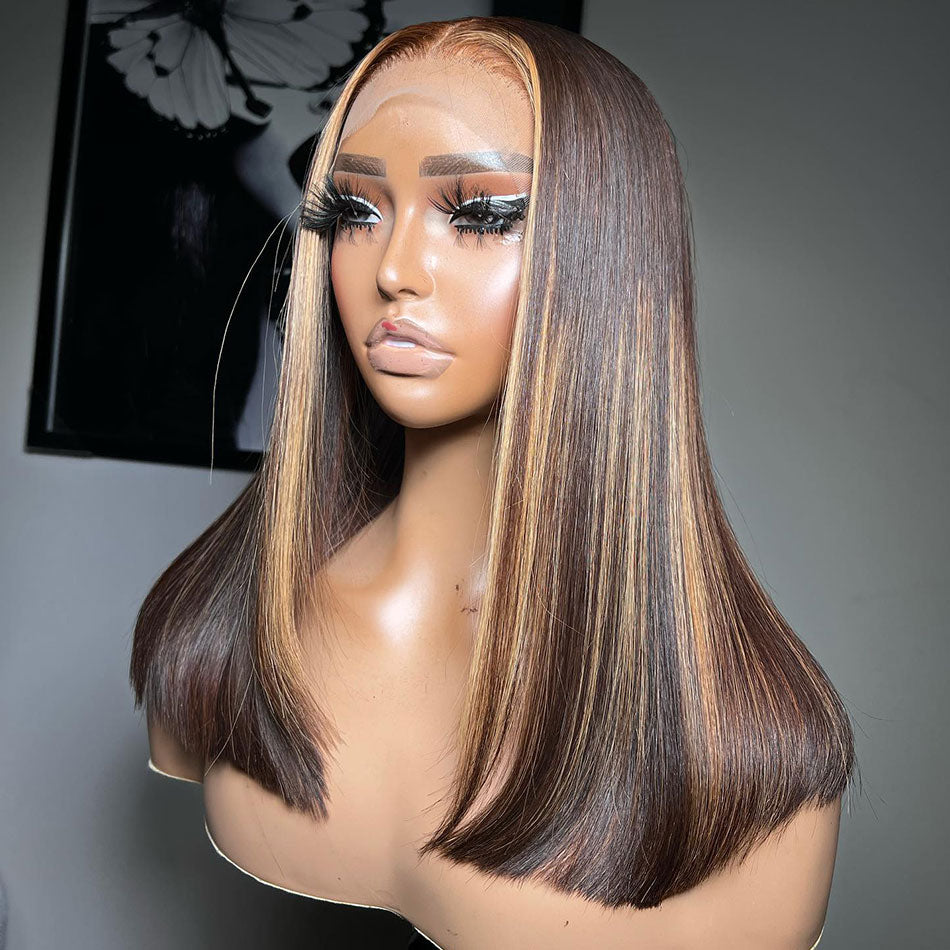 Hot Star Hairstyle Works Balayage 4/27# Colored 13x6 Lace Front Wig 4x6 Glueless Lace Closure Ready To Wear Human Hair Wigs