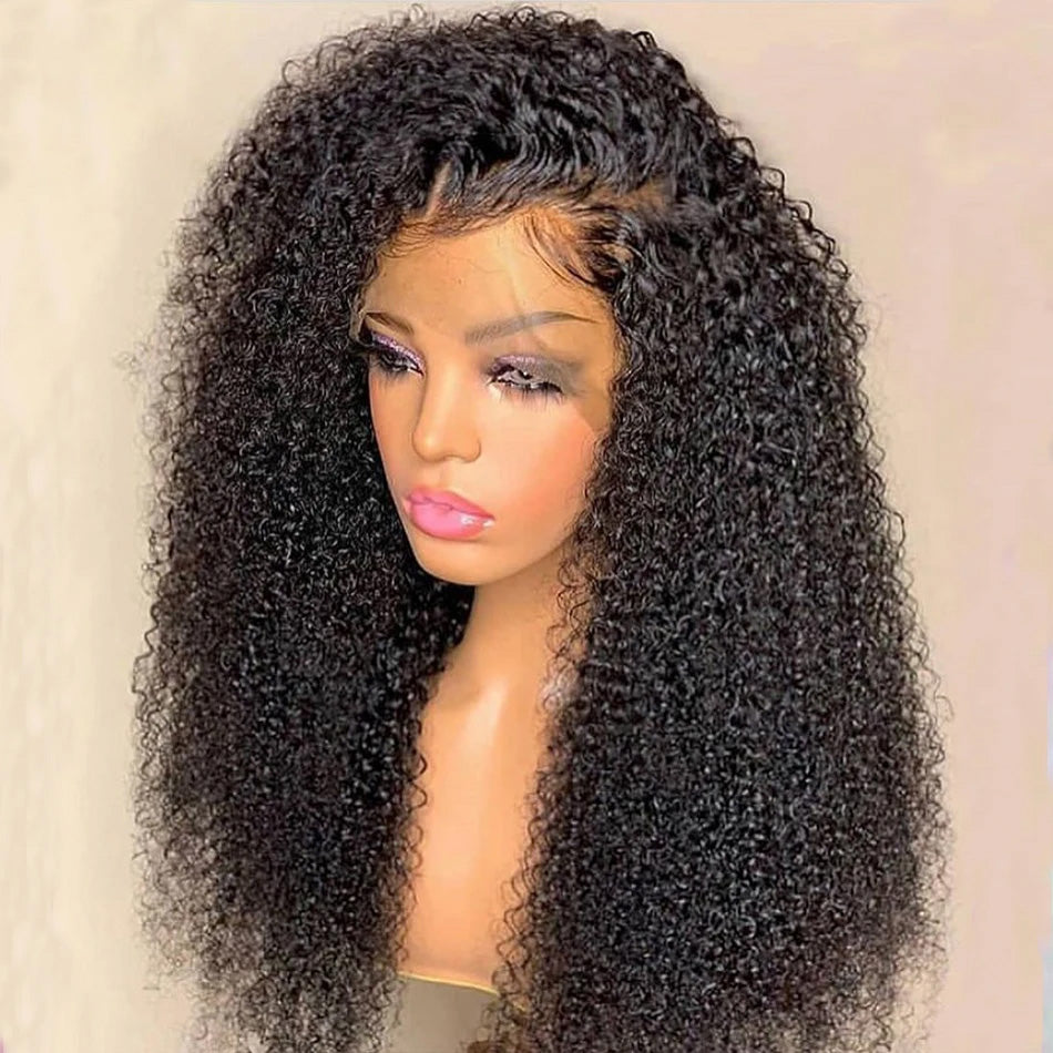 Hot Star HD Transparent 5x5 13x6 Lace Front Closure Afro Kinky Curly Human Hair Wigs
