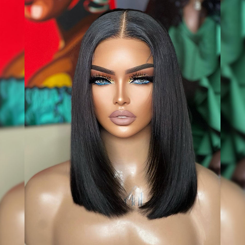 Hot Star Hairstyle Works Elegant Shoulder Length 13x6 Lace Front Wig 4x6 Glueless Ready To Wear Human Hair Wigs