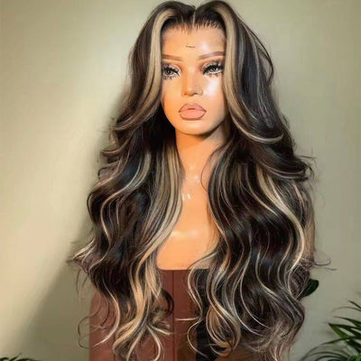 Hot Star Highlight 1B/27# Trendy Colored 6x5 Glueless 13x6 Lace Wig Ready To Wear Human Hair Wigs