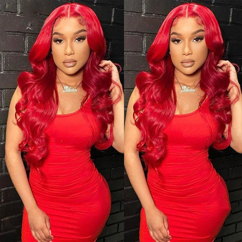 [2 Wigs 13x6 Lace]Ginger Colored +Red Colored 13x6 Lace Front Human Hair Wig