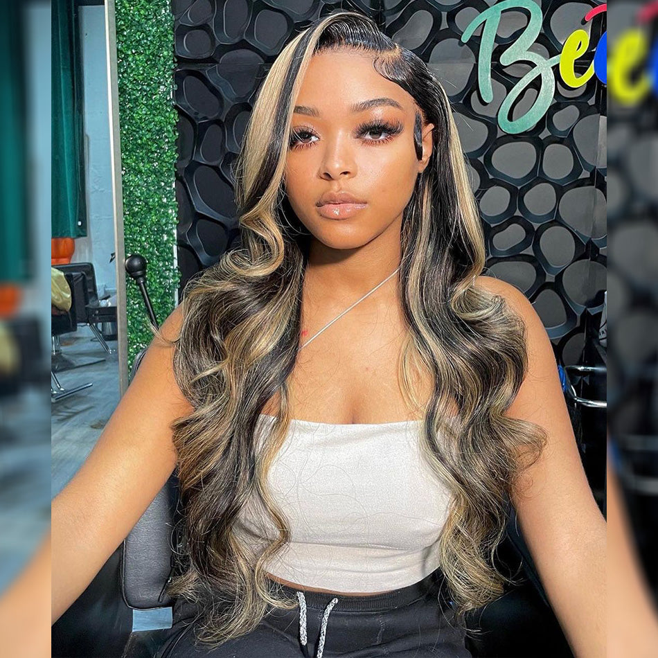 Hot Star 180% Density 1B/27# Highlight Trendy Colored 4x6 Glueless 5x5 13x6 Lace Front Closure Wig Ready To Wear Human Hair Wigs