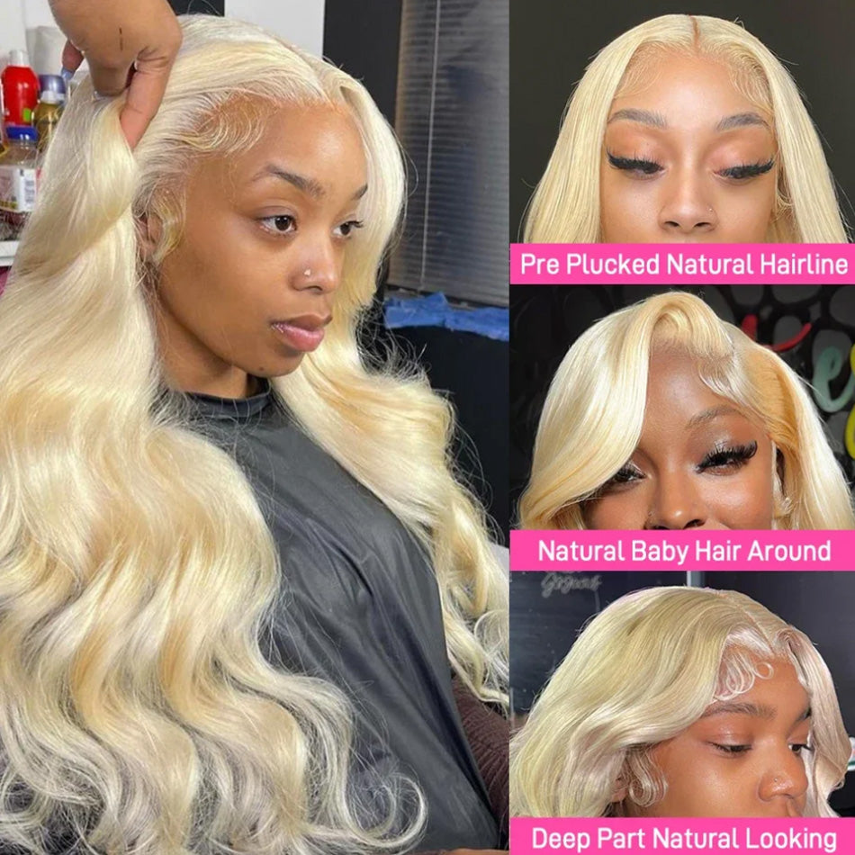 BOGO DEAL ! Hot Star Blonde 613 Colored HD Transparent 13x4 13x6 Lace Front Wig Brazilian Body Wave