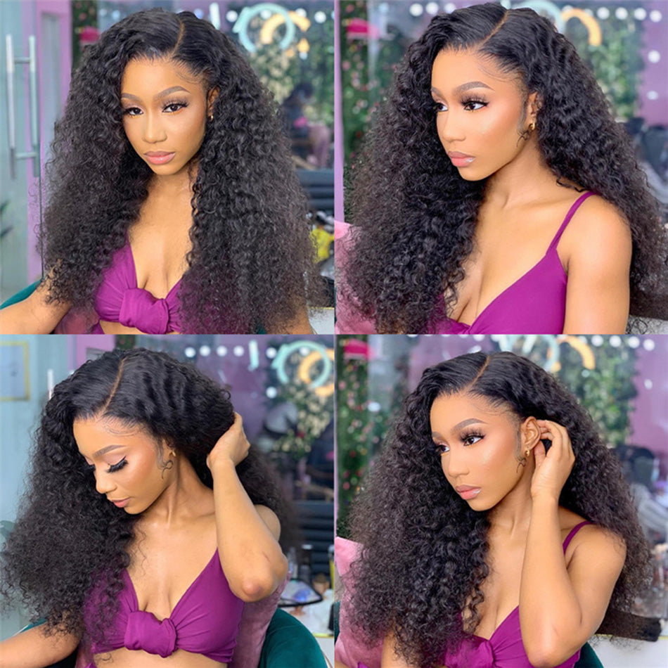 Bogo Deal ! Hot Star HD Transparent 5x5 13x6 Lace Front Closure Human Hair Wigs Jerry Curly