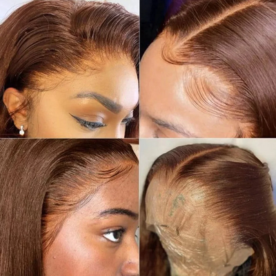 SUPER DEAL ! Hot Star Chocolate Brown HD Transparent 13x6 Lace Front 6x5 Glueless Ready To Go Human Hair Wigs