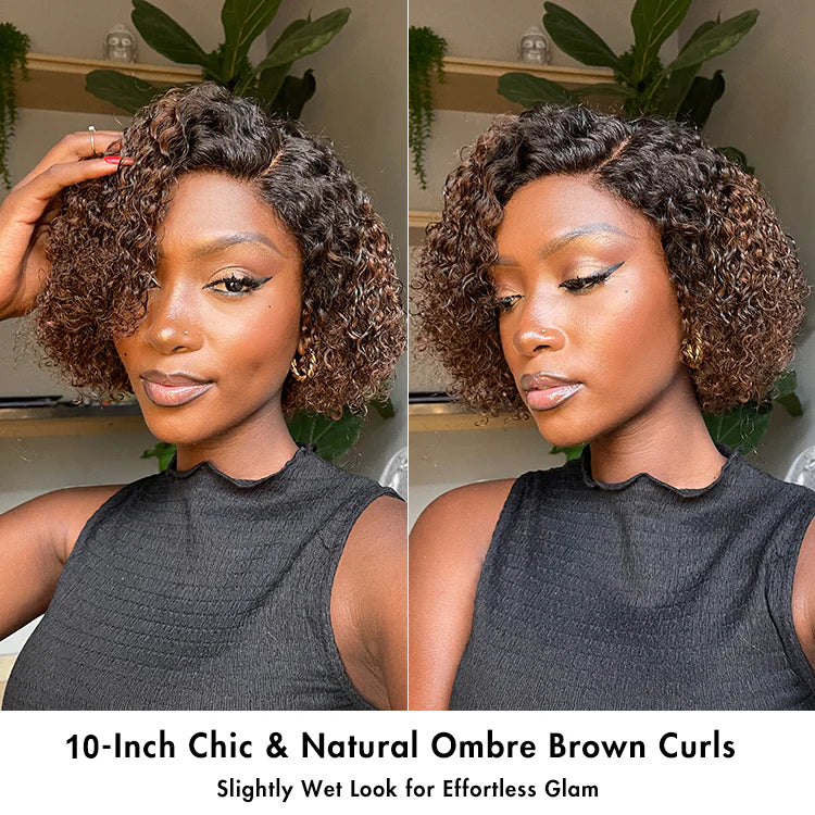Classical Short Curly 6x5 Glueless Wigs Human Hair Ready To Wear Pre-Cut Lace