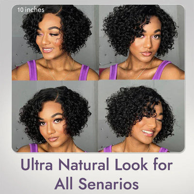 Classical Short Curly 6x5 Glueless Wigs Human Hair Ready To Wear Pre-Cut Lace