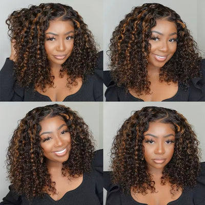 SUPER DEAL ! Hot Star Highlight Brown Colored 6x5 HD Lace Wear Go Glueless Human Hair Wigs