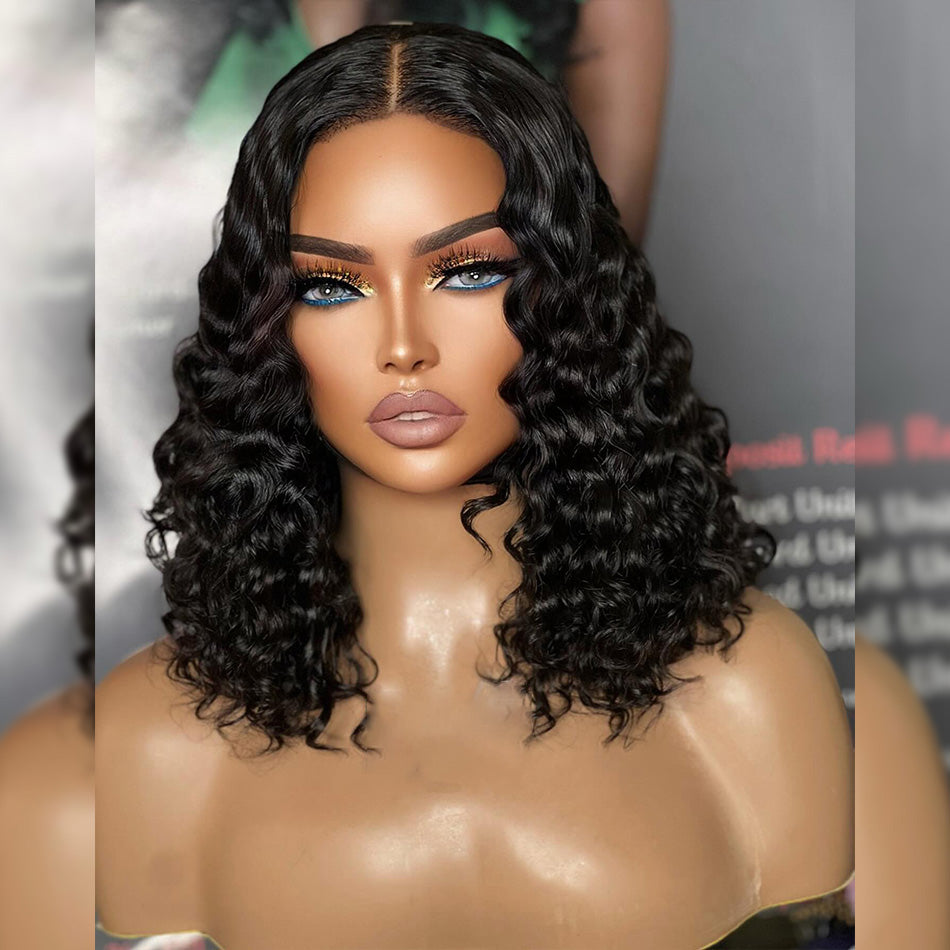 Hot Star Hairstyle Works 180% Density BOB HD Transparent 13x6 Lace Front Wig 6x4 Glueless Ready Go Human Hair Wig Deep Wave