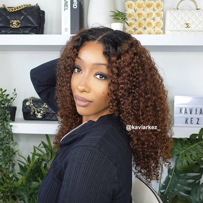 Hot Star Ombre Brown Colored 6x5 Glueless Ready To Go Human Hair Wig