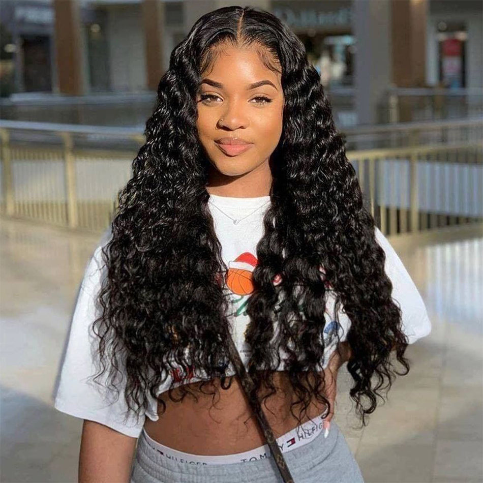 Hot Star HD Transparent 5x5 13x6 Lace Front Closure Human Hair Wigs Water Wave