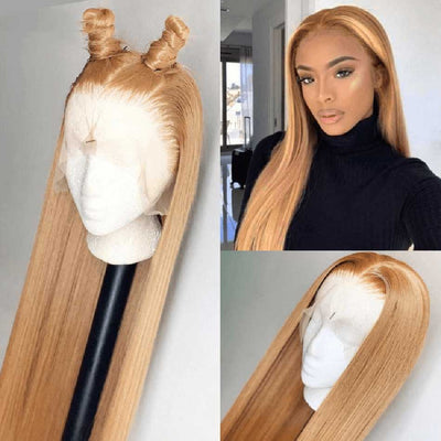 SUPER DEAL ! Hot Star Honey Blonde Colored 13x4 Lace Front Human Hair Wigs