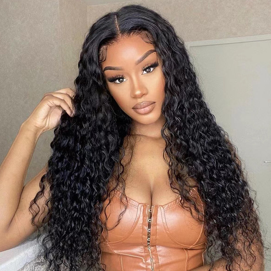 Bogo Deal ! Hot Star 180% Density HD Transparent 5x5 13x6 Lace Front Closure Water Wave Human Hair Wigs