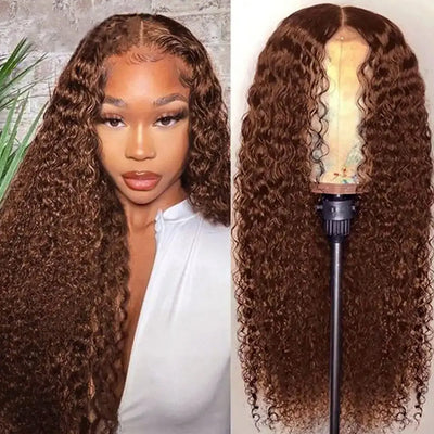 Hot Star 180% Density Chocolate Brown Colored 5x5 13x6 Lace Front Closure Wig 4x6 Glueless Ready To Go Human Hair Wig