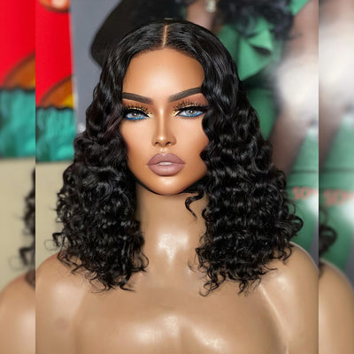 Hot Star Hairstyle Works 180% Density BOB HD Transparent 13x6 Lace Front Wig 6x4 Glueless Ready Go Human Hair Wig Deep Wave