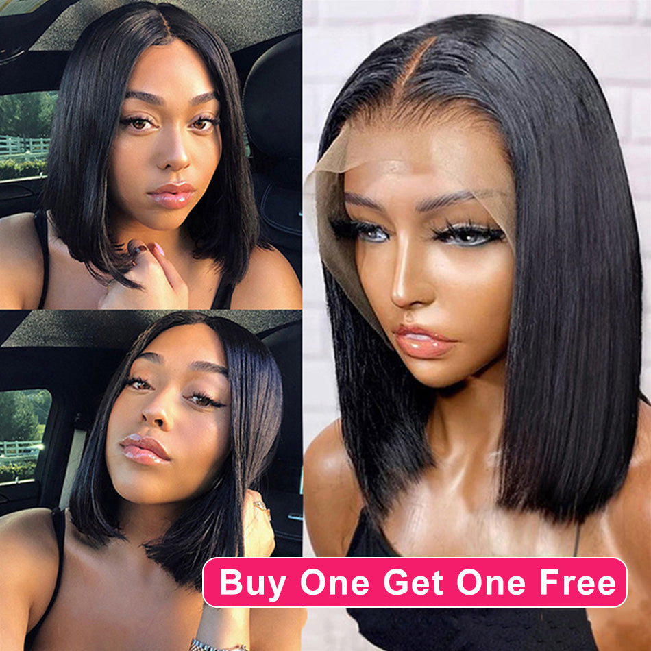 BOGO DEAL ! Hot Star Short BOB HD Transparent 13x4 Full Lace Frontal Human Hair Wigs