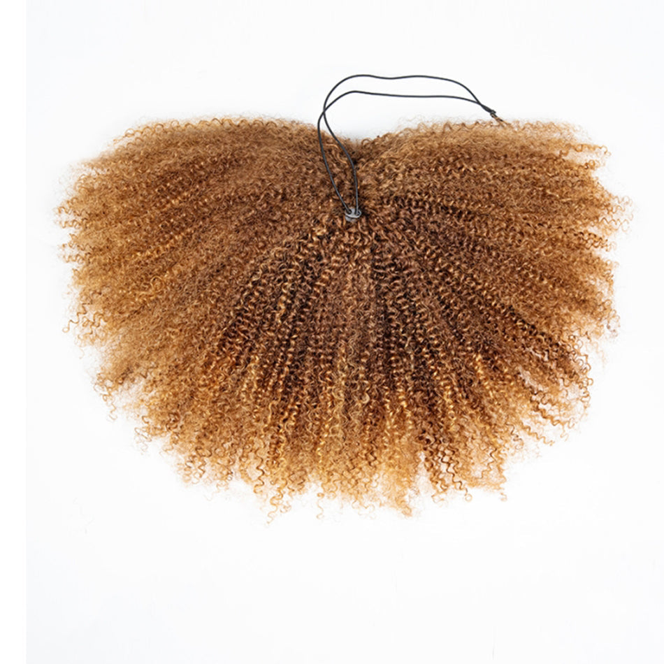 Coily Babylights Blondes Highlight Colored 3 In 1 Half Wig ( Can be weared in half wig / headband wig / ponytail )
