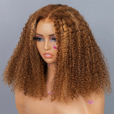 SUPER DEAL ! Hot Star Highlight Blonde 6x5 HD Glueless Ready To Go Human Hair Wigs 20 Inches