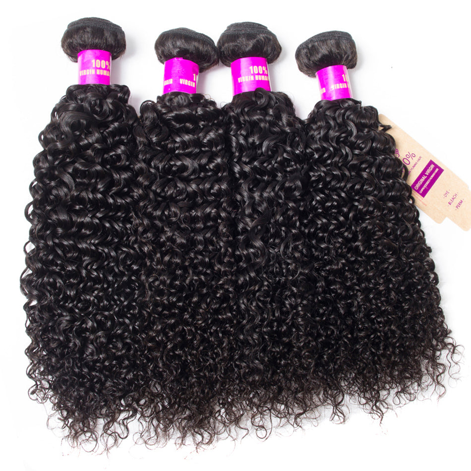 Hot Star Malaysian Jerry Curly Hair 1/3/4 Bundles Deal 100% Remy Human Hair Weave