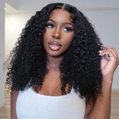 Hot Star Pre Plucked 4x6 Ready To Go Glueless Human Hair Wigs Curly 13x6 Lace Front Wig