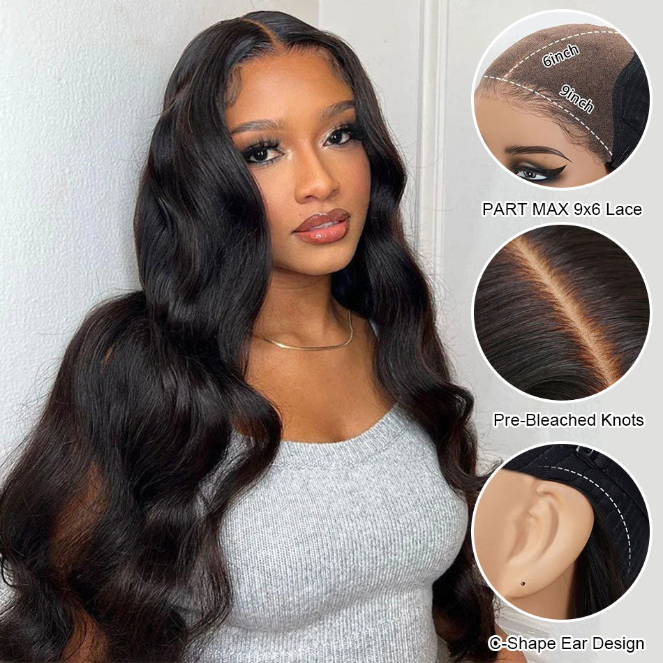 Hot Star Part Max 9×6 M-Cap Glueless Lace Ready To Go Wig Body Wave Pre-Everything Ready To Wear Human Hair Wigs