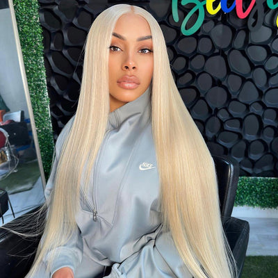 BOGO DEAL ! Hot Star 613# Blonde Colored HD Transparent 13x4 13x6 Lace Front Wig Brazilian Straight Hair