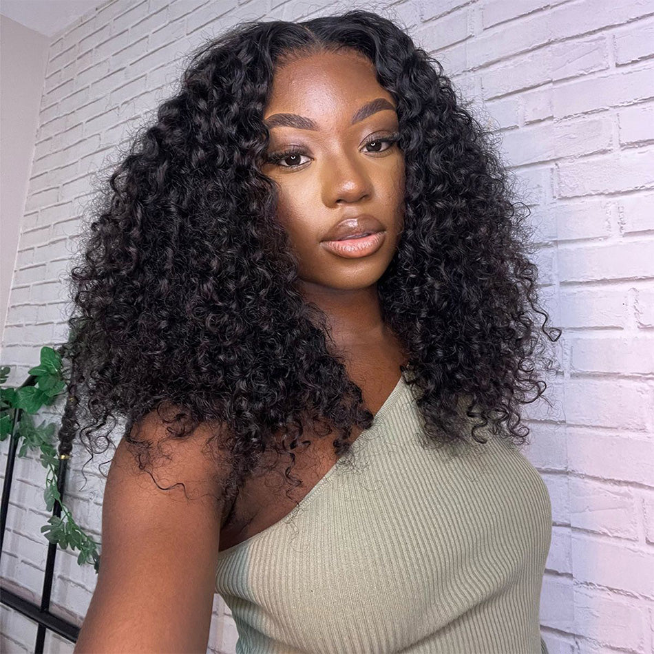 Hot Star Pre Plucked 4x6 Ready To Go Glueless Human Hair Wigs Curly 13x6 Lace Front Wig
