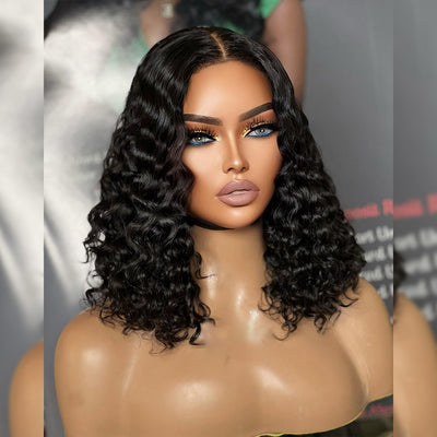 Hot Star Hairstyle Works 180% Density BOB HD Transparent 13x6 Lace Front Wig 6x4 Glueless Ready Go Human Hair Wig Deep Wave