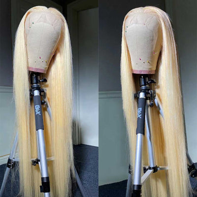 SUPER DEAL ! Hot Star 613 Blonde HD Transparent 13x4 13x6 Lace Front Straight Human Hair Wigs 180% Density