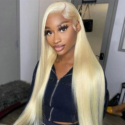 [2 Wigs 13x6 Lace]Natural Black Body Wave +613 Blonde Colored 13x6 Lace Front Human Hair Wig