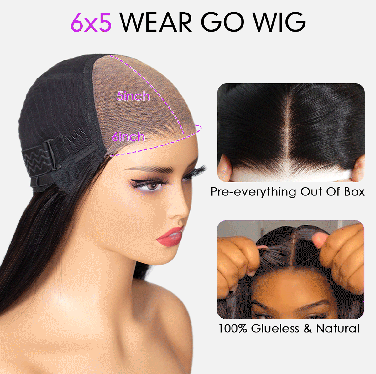 Hot Star Coily Curly Glueless Lace Human Hair Wigs Ready To Wear