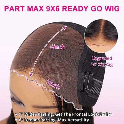 Hot Star Hot Star Part Max 9×6 M-Cap Glueless Lace Ready To Go Wig Kinky Curly Pre-Everything Ready To Wear Human Hair Wigs