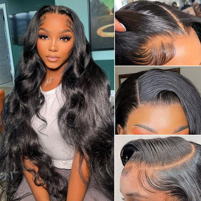 [2 Wigs 13x6 Lace]Natural Black Body Wave +613 Blonde Colored 13x6 Lace Front Human Hair Wig