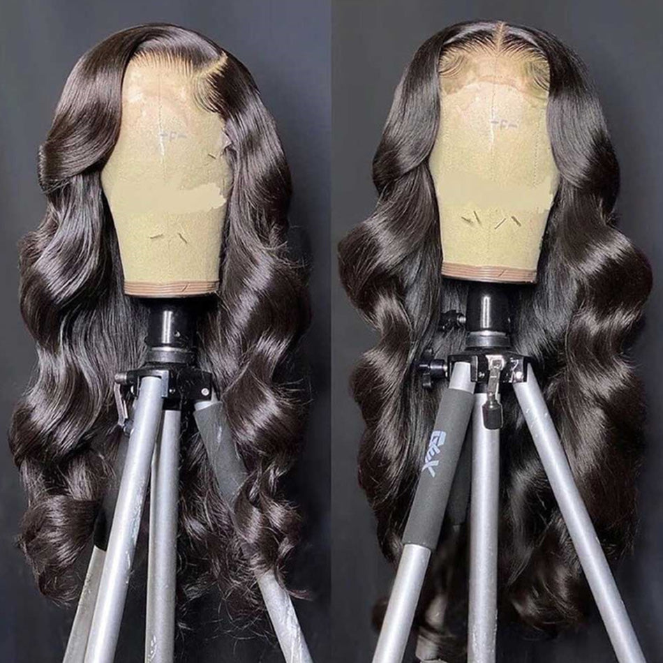 [2 Wigs 13x6 Lace]Natural Black Body Wave +613 Blonde Colored 13x6 Lace Front Human Hair Wig