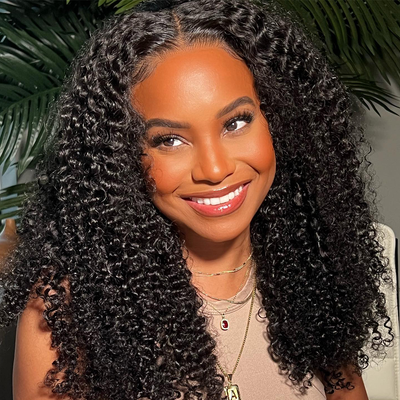 Hot Star Pre Plucked 4x6 Glueless Lace Closure Wig Kinky Curly Ready To Wear Human Hair Wigs