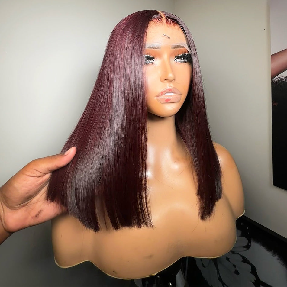 Hot Star Elegant Brown Colored 13x6 Lace Front Wig 6x5 Glueless Lace Closure Ready To Wear Human Hair Wigs