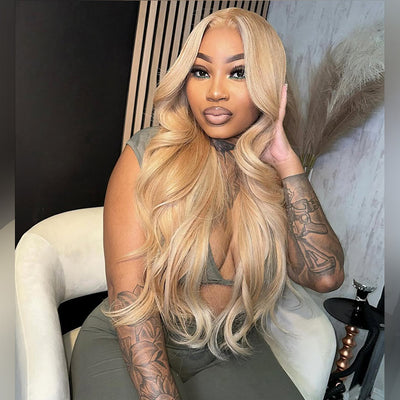 Hot Star 250% Density Customized Honey Blonde Mixed Colored 13x6 Lace Human Hair Wigs