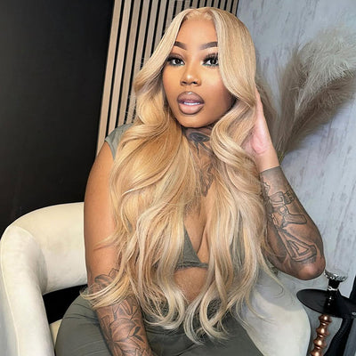 Hot Star 250% Density Customized Honey Blonde Mixed Colored 13x6 Lace Human Hair Wigs