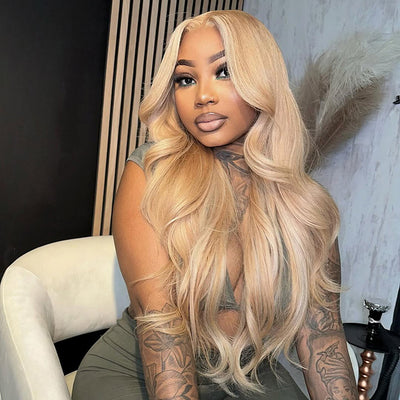 Hot Star 250% Density Customized Honey Blonde Mixed Colored 13x6 Lace Human Hair Wigs