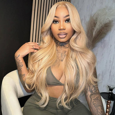 Hot Star 250% Density Customized Honey Blonde Mixed Colored 13x6 Lace Human Hair Wigs