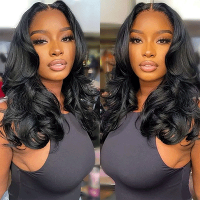 Hot Star 210% Density Curtain Bangs HD Transparent 5x5 13x6 Lace Front Wig 6x4 Glueless Ready Go Human Hair Wigs Body Wave