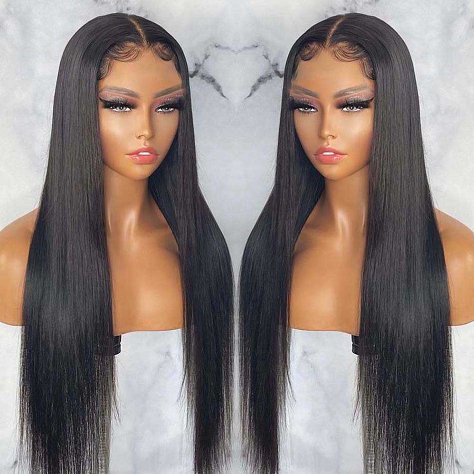 Hot Star 180% Density Invisiable 5x5 13x4 Undetectable HD Full Lace Frontal Closure Straight Human Hair Wigs