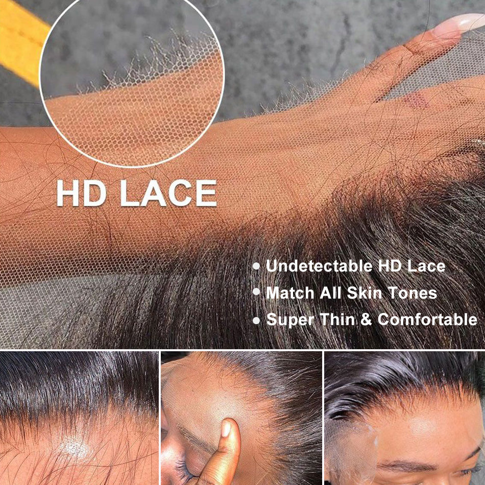 Hot Star 210% Density Highlight Brown Mixed Colored Undetectable HD 5x5 13x4 Full Lace Frontal Closure Straight Human Hair Wigs