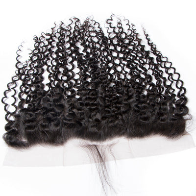 Hot Star Jerry Curly Human Hair 3 Bundles With 13x4 Full Frontal Lace 100% Remy Human Hair