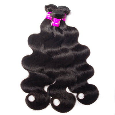 Hot Star Body Wave Human Hair 3 Bundles With 13x4 Full Frontal Lace 100% Remy Human Hair