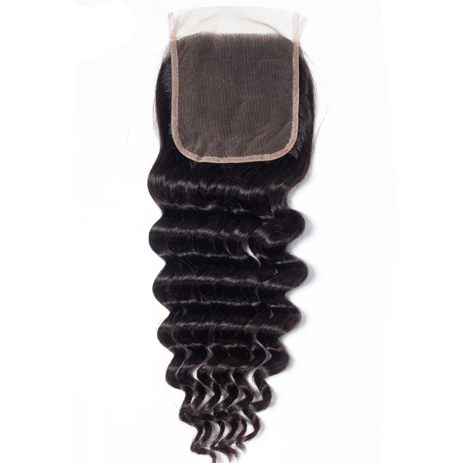 Hot Star Loose Deep Wave Human Hair 3 Bundles With 5x5 Closure 100% Remy Human Hair